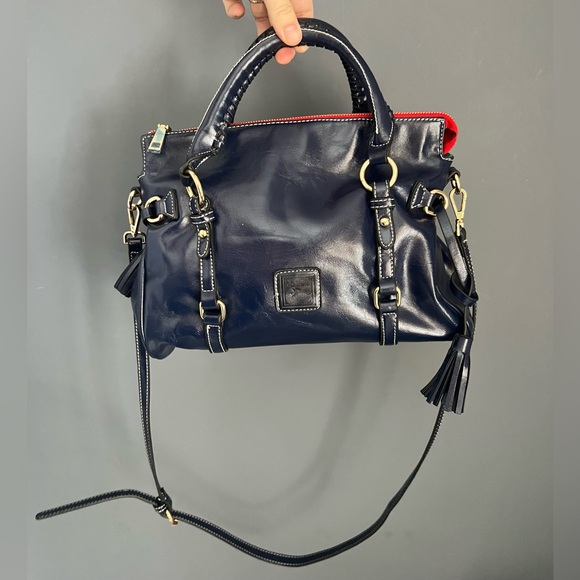 Dooney & Bourke Handbags - Dooney & Bourke Navy Florentine Satchel Handbag